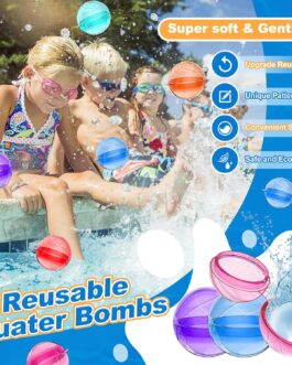 8 Pack Reusable Water Balloons for Kids